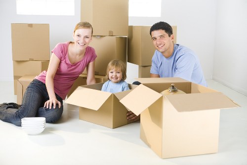 Packed moving van for a flat or house relocation