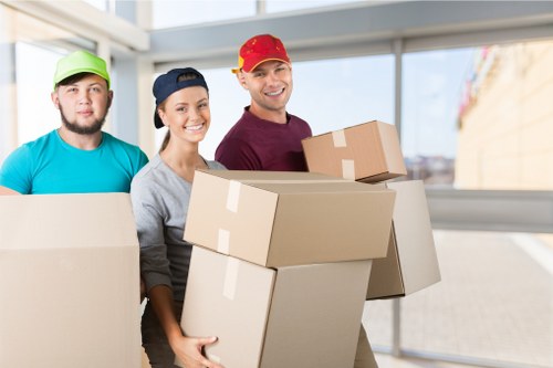 Commercial moving team preparing a business relocation in Barnet