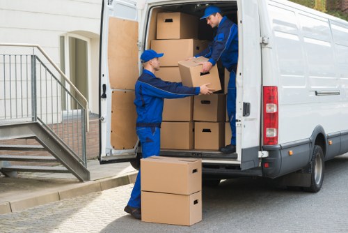 Efficient removal company in Barnet loading boxes and household items