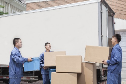 Van loaded with student furniture and boxes for Barnet relocation