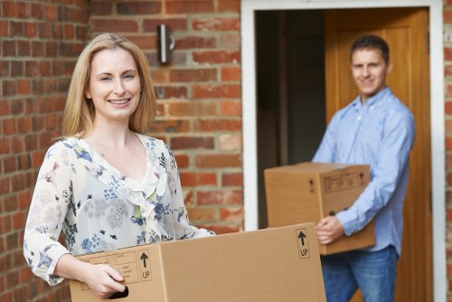 Mover handling goods during loading process