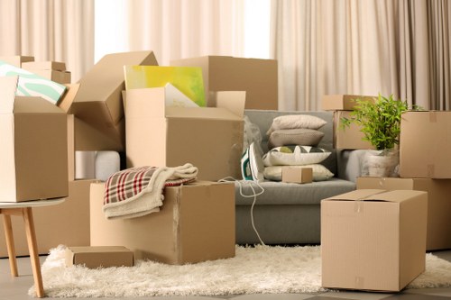 Furniture and boxes loaded into a van for a Barnet removal job
