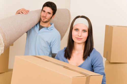 Loading furniture into a removal truck for a Barnet relocation