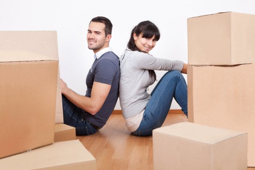 Professional team handling office furniture pick-up in Barnet