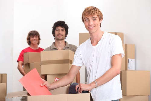 Furniture being carefully moved from a Barnet property