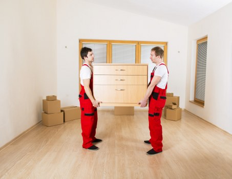 Moving day preparation with labelled boxes for a Barnet relocation