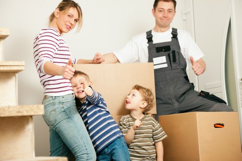 Organised household items placed in Barnet storage